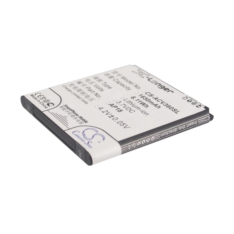 Li-ion Battery fits Acer, liquid e1, liquid e1 dou, v360 3.7V, 1650mAh Mobile & SmartPhone Cameron Sino Technology Limited