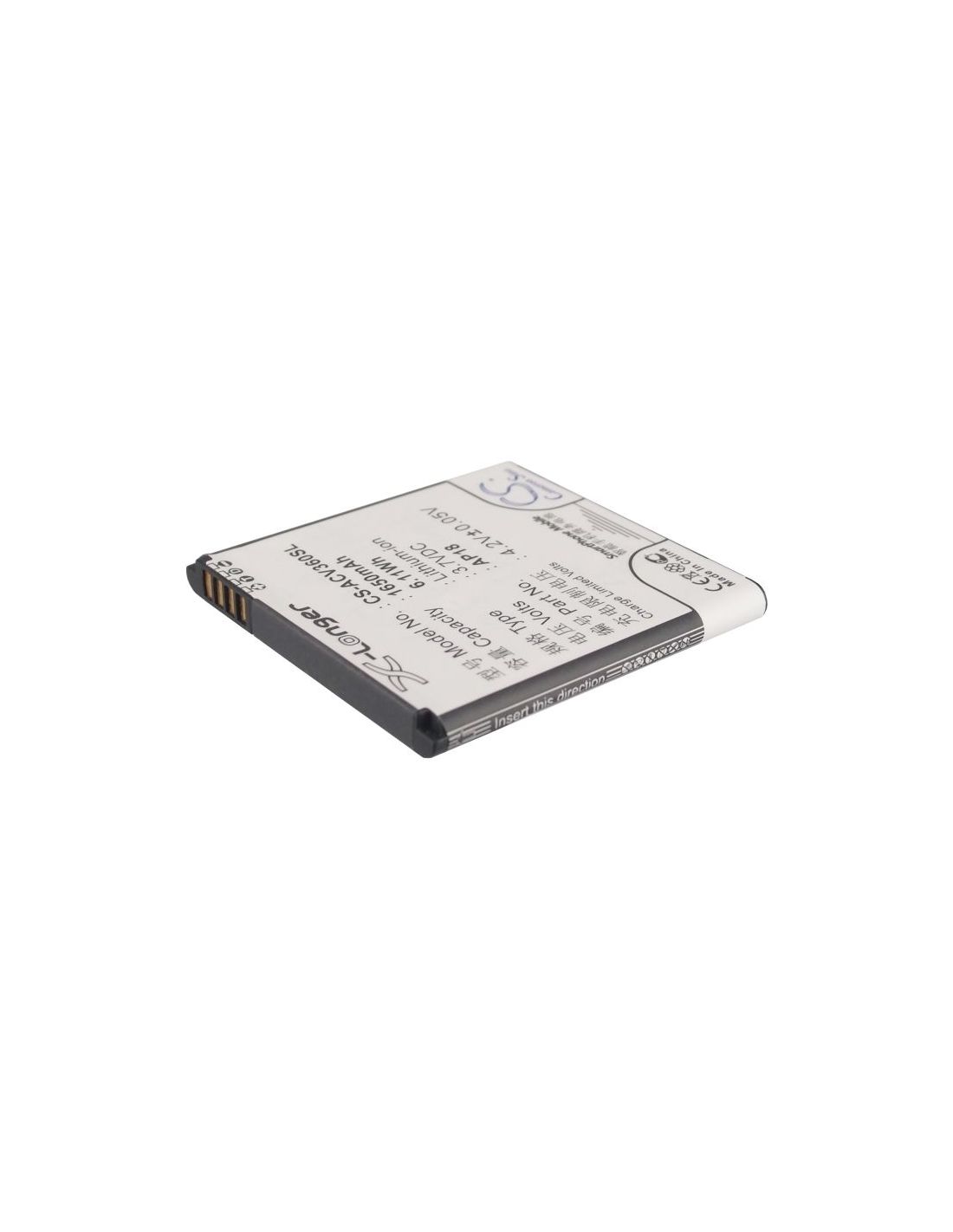 Li-ion Battery fits Acer, liquid e1, liquid e1 dou, v360 3.7V, 1650mAh Mobile & SmartPhone Cameron Sino Technology Limited