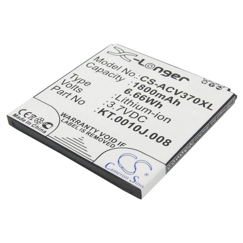 Li-ion Battery fits Acer, liquid e2, liquid e2 dou, v370 3.7V, 1800mAh Mobile & SmartPhone Cameron Sino Technology Limited