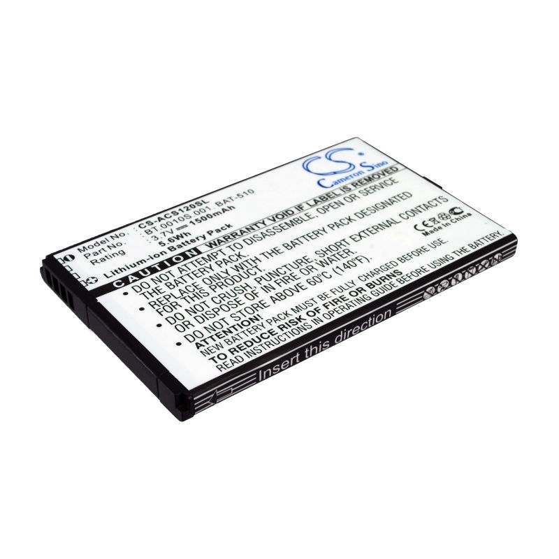 Li-ion Battery fits Acer, liquid metal mt, s120 3.7V, 1500mAh Mobile & SmartPhone Cameron Sino Technology Limited