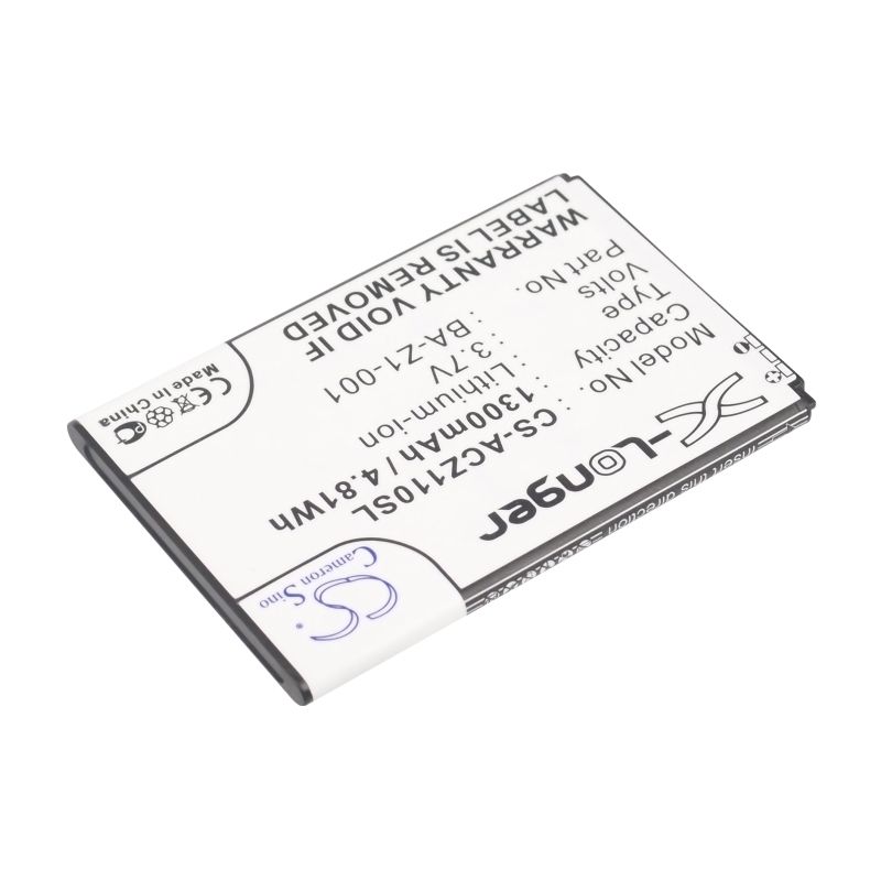 Li-ion Battery fits Acer, liquid z110 dou, liquid z120, liquid z2 3.7V, 1300mAh Mobile & SmartPhone Cameron Sino Technology Limited
