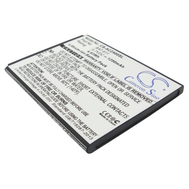 Li-ion Battery Fits Acer, Liquid Z4, Z140, Z160 3.7v, 1250mah Mobile & SmartPhone Cameron Sino Technology Limited