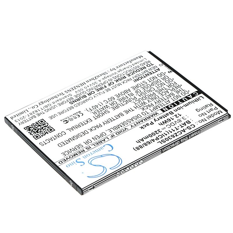 Li-ion Battery Fits Acer, Liquid Z630, Liquid Z630s, T04 3.8v, 3200mah Mobile & SmartPhone Cameron Sino Technology Limited