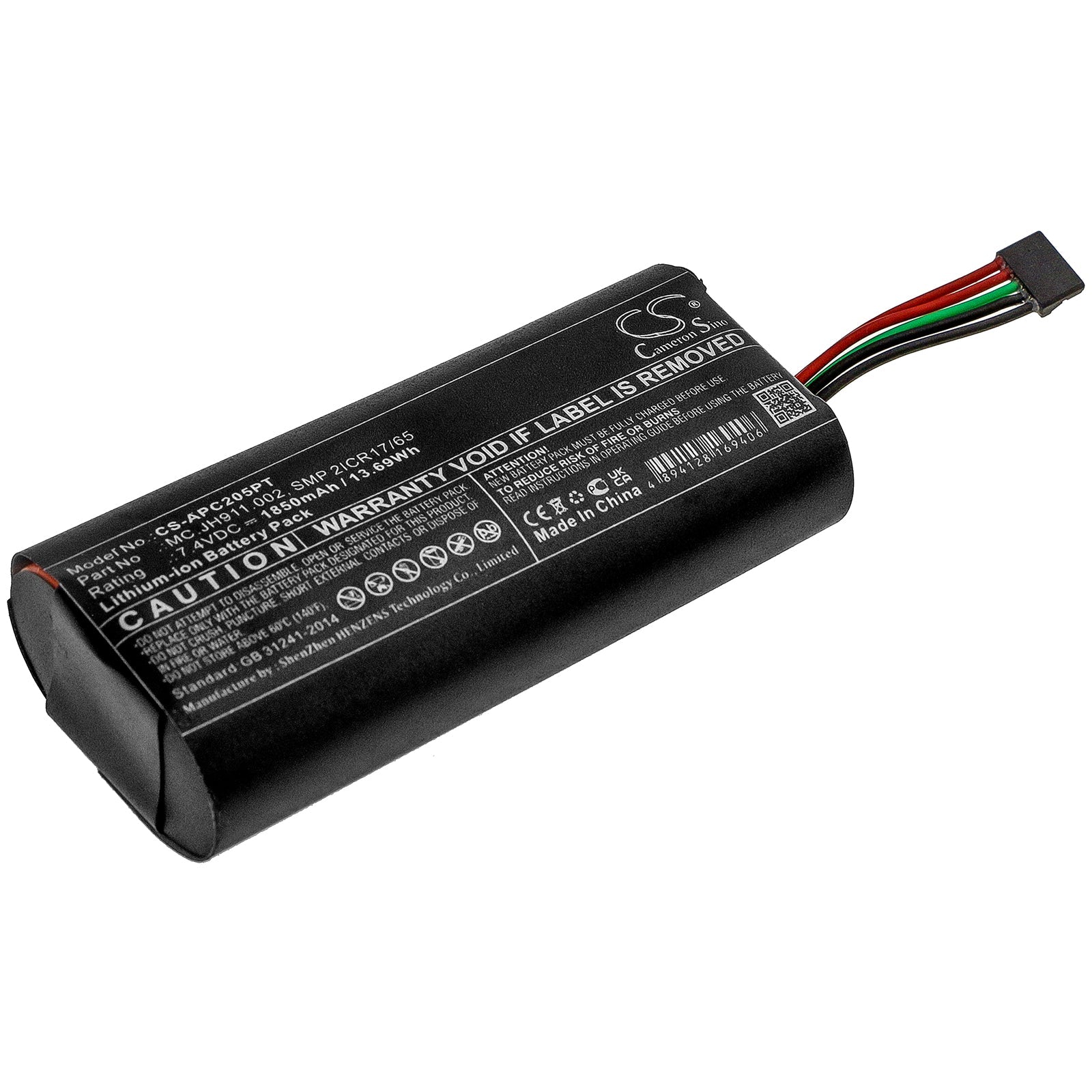 Li-ion Battery fits Acer, Projector C205 7.4V, 1850mAh Projector Cameron Sino Technology Limited
