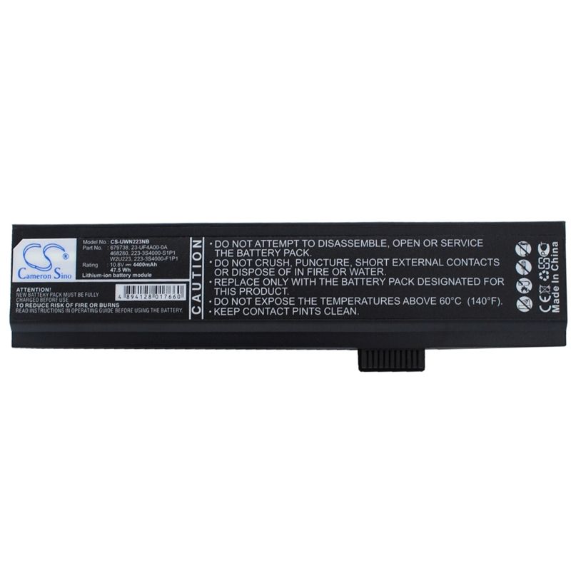 Li-ion Battery fits Acma, Elite N223ii, Alienware, Sentia 223 10.8V, 4400mAh Computer Cameron Sino Technology Limited