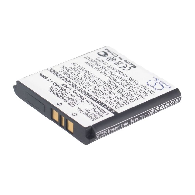 Li-ion Battery fits Action, Hdmax Extreme, Spare, Hd96 3.7V, 1050mAh Camera Cameron Sino Technology Limited