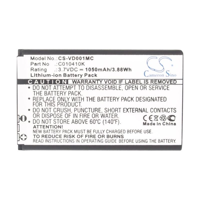 Li-ion Battery fits Aiptek, Mini Pocketdv 8900, Mini Pocketdv M1, Pocketdv C600 Pro 3.7V, 1050mAh Camera Cameron Sino Technology Limited