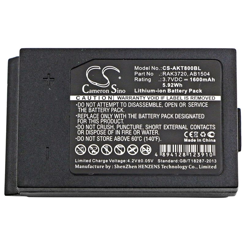 Li-ion Battery fits Akerstroms, Aq80 Transmitters, Era 100j Transmitters, Era 150j Transmitters 3.7V, 1600mAh Crane Remote Control Cameron Sino Technology Limited