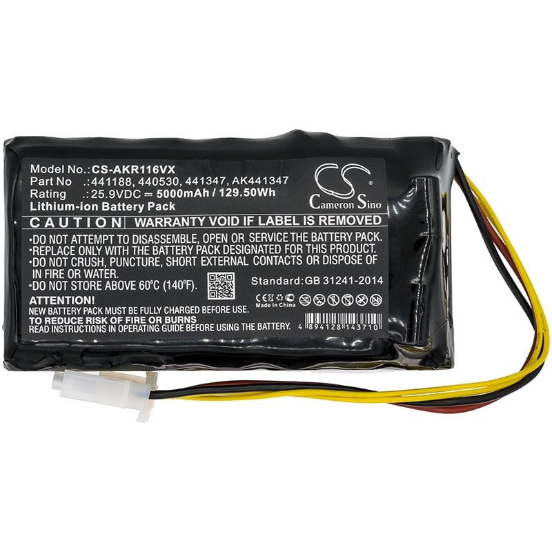 Li-ion Battery fits Al-ko, 4000, 440530, 441188 25.9V, 5000mAh Lawn Mowers Cameron Sino Technology Limited