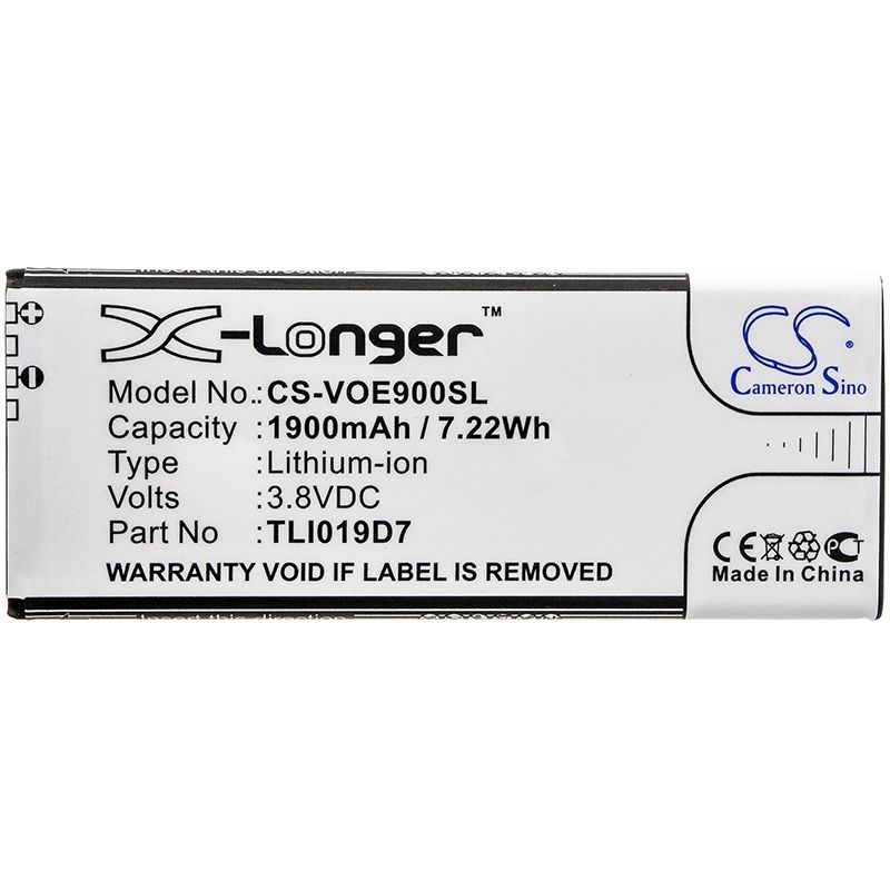 Li-ion Battery Fits Alcatel, 1 Dual Sim, Tcl, 5033a 3.8v, 1900mah Mobile & SmartPhone Cameron Sino Technology Limited