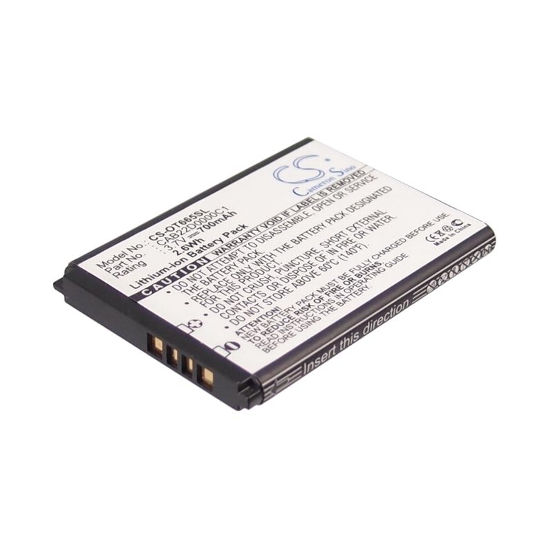 Li-ion Battery fits Alcatel, 2010d, one touch 20.12d, one touch 2010d 3.7V, 700mAh Mobile & SmartPhone Cameron Sino Technology Limited