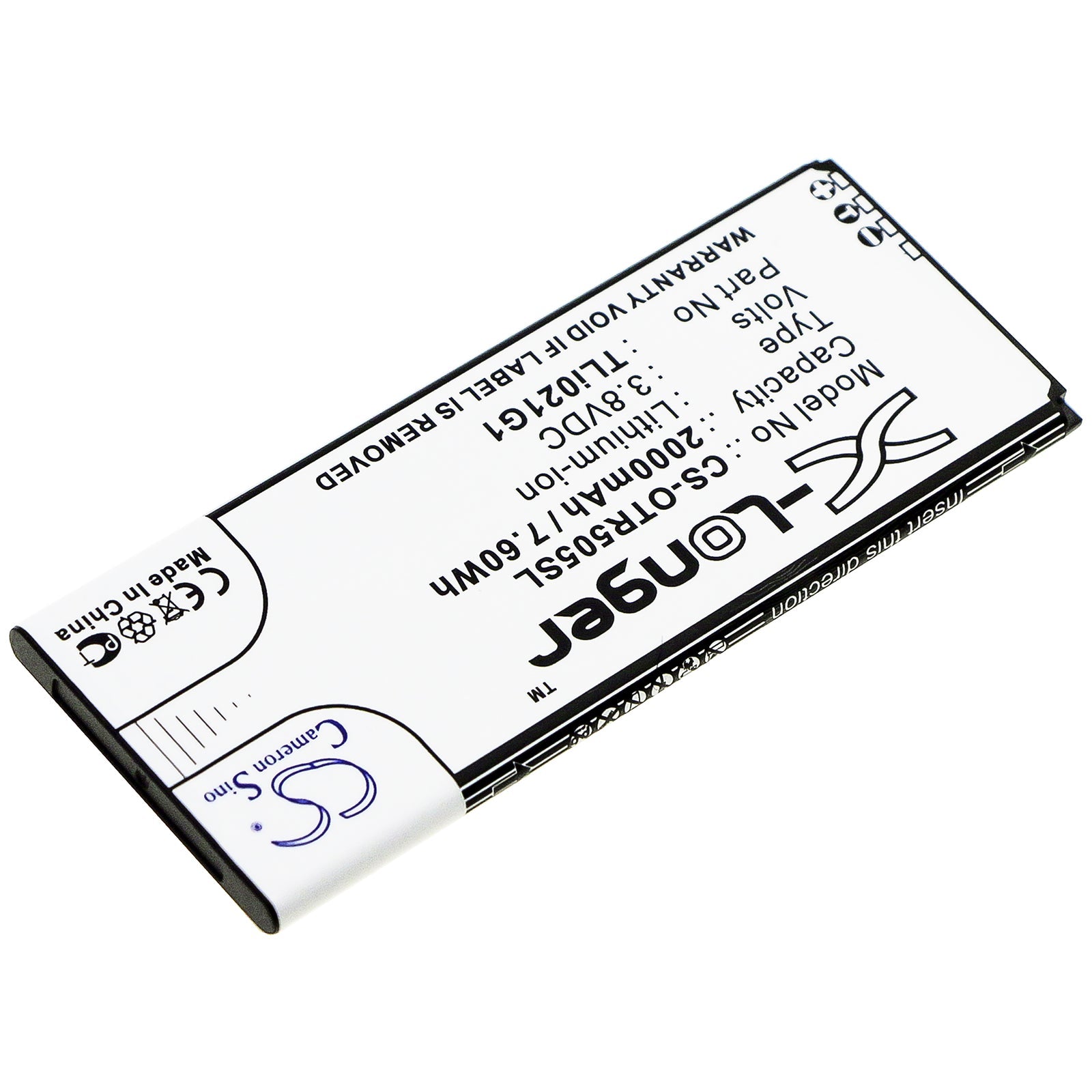 Li-ion Battery fits Alcatel, 5005r, Insight 3.8V, 2000mAh Mobile & SmartPhone Cameron Sino Technology Limited