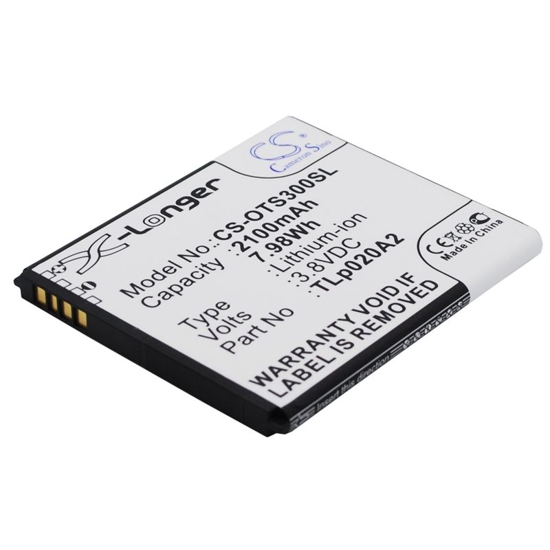 Li-ion Battery fits Alcatel, 5065w-2dalus2, one touch pop s3, one touch pop star 3.8V, 2100mAh Mobile & SmartPhone Cameron Sino Technology Limited