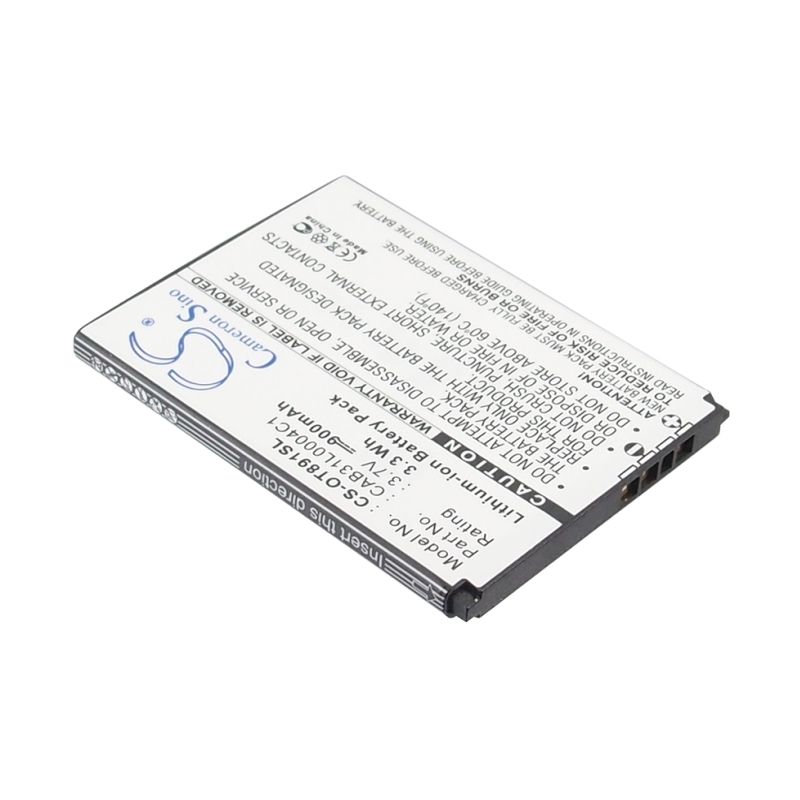 Li-ion Battery fits Alcatel, a382g, one touch 155, one touch 808 3.7V, 900mAh Mobile & SmartPhone Cameron Sino Technology Limited