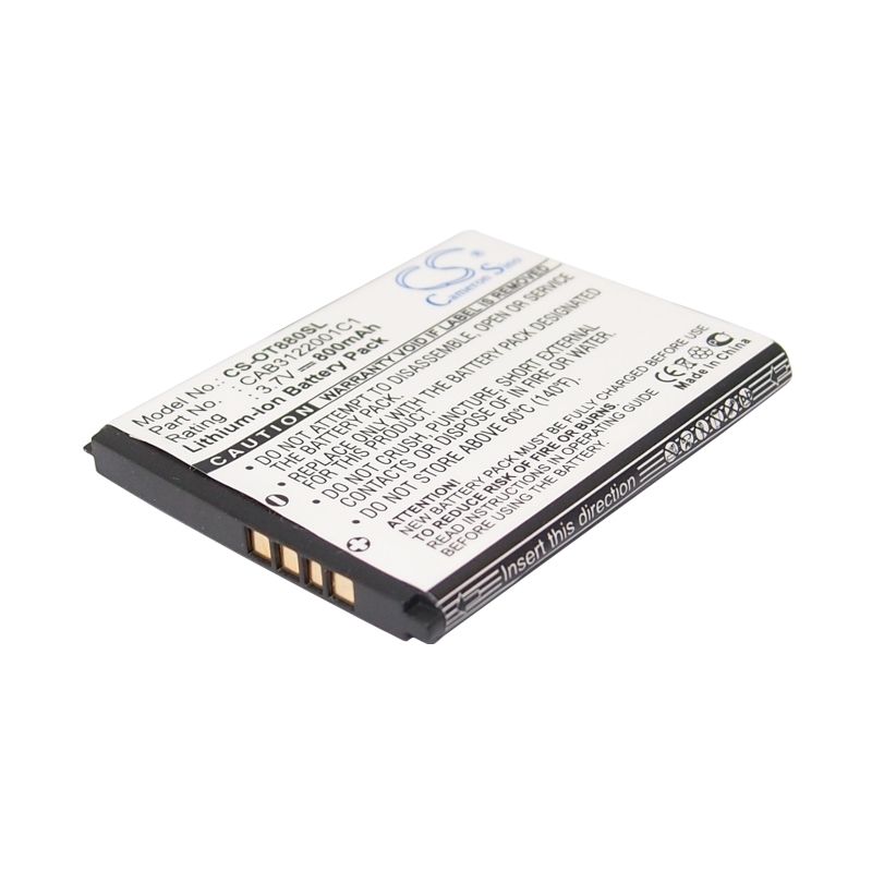 Li-ion Battery Fits Alcatel, A392, A392g, Miss Sixty 3.7v, 800mah Mobile & SmartPhone Cameron Sino Technology Limited