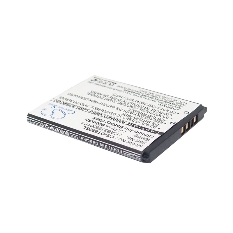 Li-ion Battery Fits Alcatel, A392, A392g, Miss Sixty 3.7v, 800mah Mobile & SmartPhone Cameron Sino Technology Limited