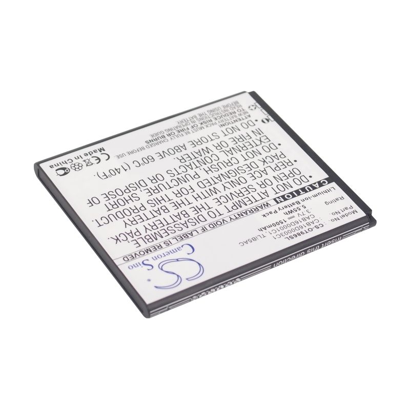 Li-ion Battery fits Alcatel, ak47, one touch 986, ot-986 3.7V, 1500mAh Mobile, SmartPhone Cameron Sino Technology Limited