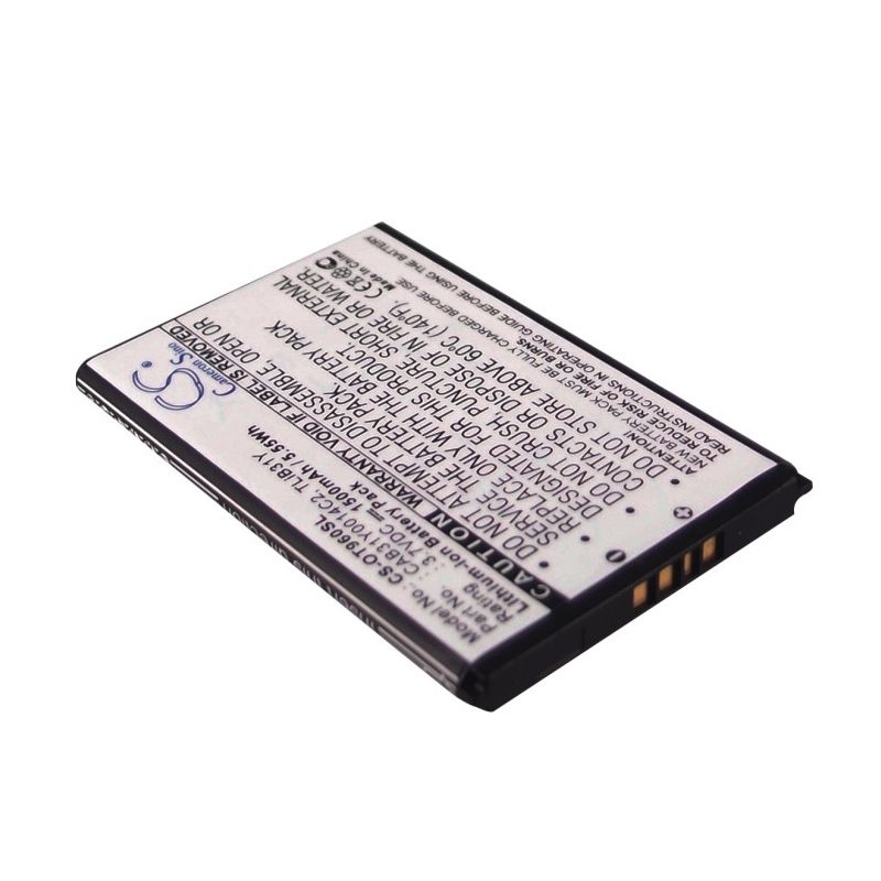 Li-ion Battery fits Alcatel, authority, one touch 955, one touch 960 3.7V, 1500mAh Mobile & SmartPhone Cameron Sino Technology Limited