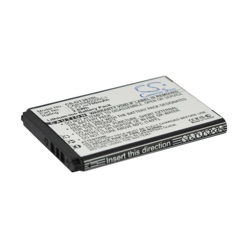 Li-ion Battery fits Alcatel, crystal, one touch 103, one touch 103a 3.7V, 700mAh Mobile & SmartPhone Cameron Sino Technology Limited