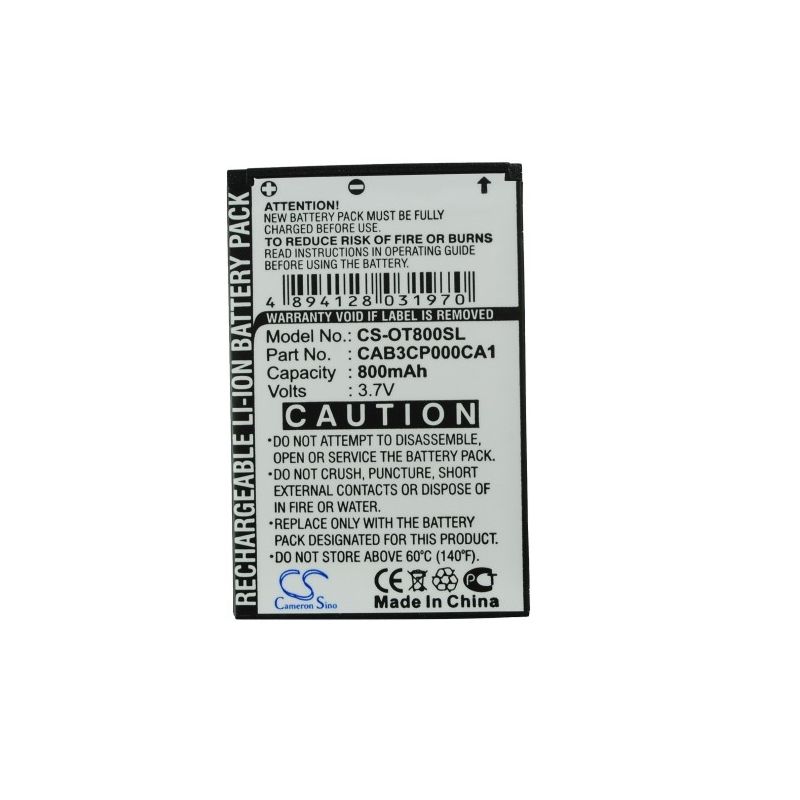 Li-ion Battery fits Alcatel, gyari, one touch 799, one touch 799 carbom 3.7V, 800mAh Mobile & SmartPhone Cameron Sino Technology Limited