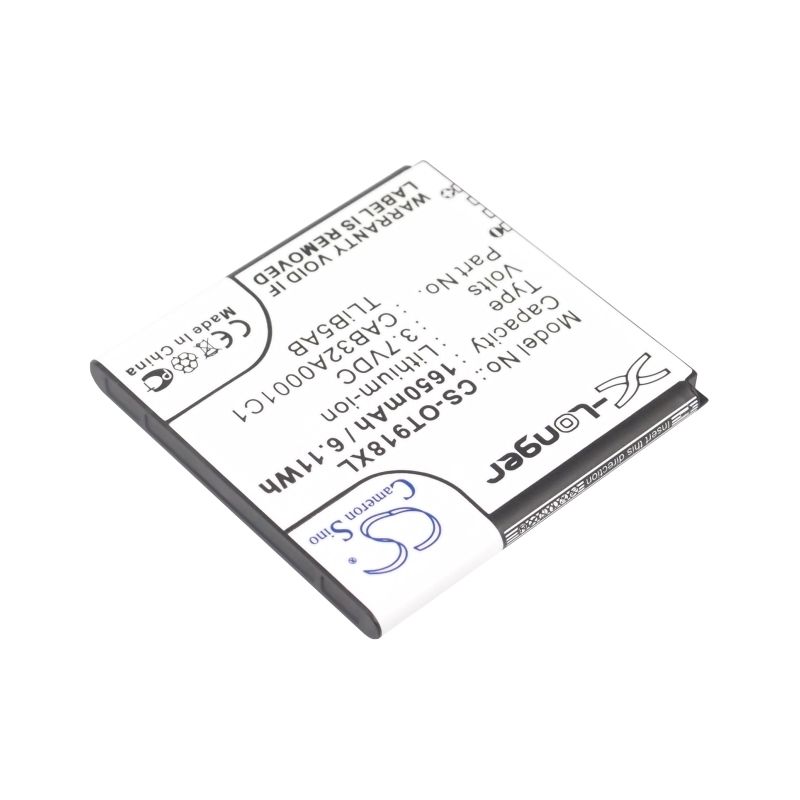 Li-ion Battery fits Alcatel, one touch 918 mix, ot-918 mix, tcl 3.7V, 1650mAh Mobile & SmartPhone Cameron Sino Technology Limited