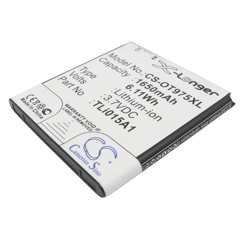 Li-ion Battery fits Alcatel, one touch 975, one touch 975n, ot-975 3.7V, 1650mAh Mobile & SmartPhone Cameron Sino Technology Limited