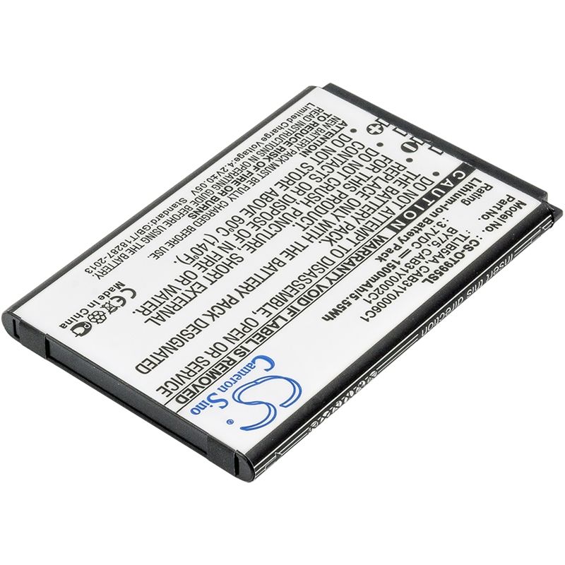 Li-ion Battery fits Alcatel, one touch 993d, one touch 995, ot-993d 3.7V, 1500mAh Mobile & SmartPhone Cameron Sino Technology Limited