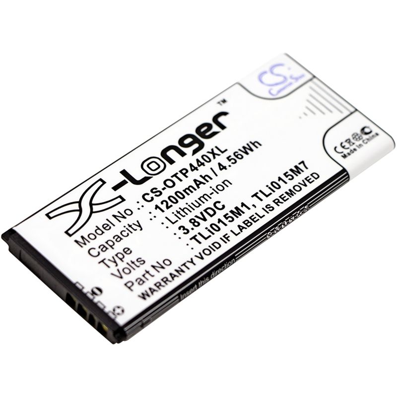Li-ion Battery fits Alcatel, one touch pixi 4 4.0, ot-4034, ot-4034d 3.8V, 1200mAh Mobile & SmartPhone Cameron Sino Technology Limited