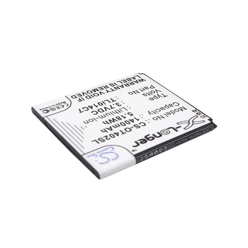 Li-ion Battery fits Alcatel, one touch pixi first, ot-4024, ot-4024d 3.7V, 1400mAh Mobile & SmartPhone Cameron Sino Technology Limited