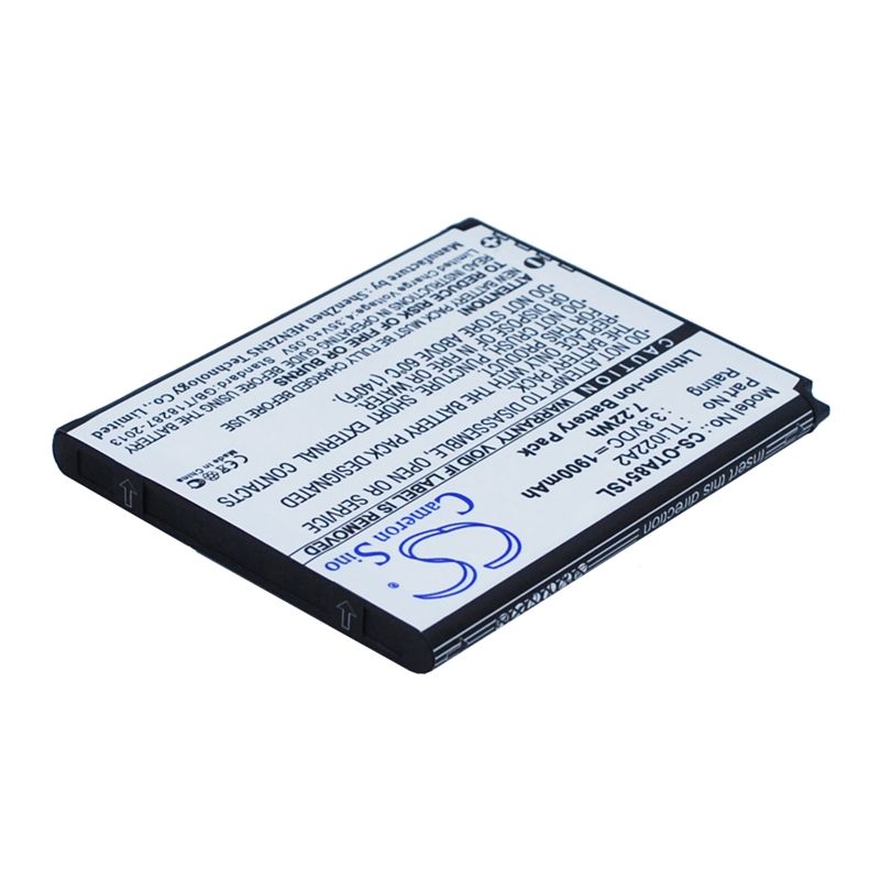 Li-ion Battery fits Alcatel, one touch sonic, ot-a851l 3.8V, 1900mAh Mobile & SmartPhone Cameron Sino Technology Limited