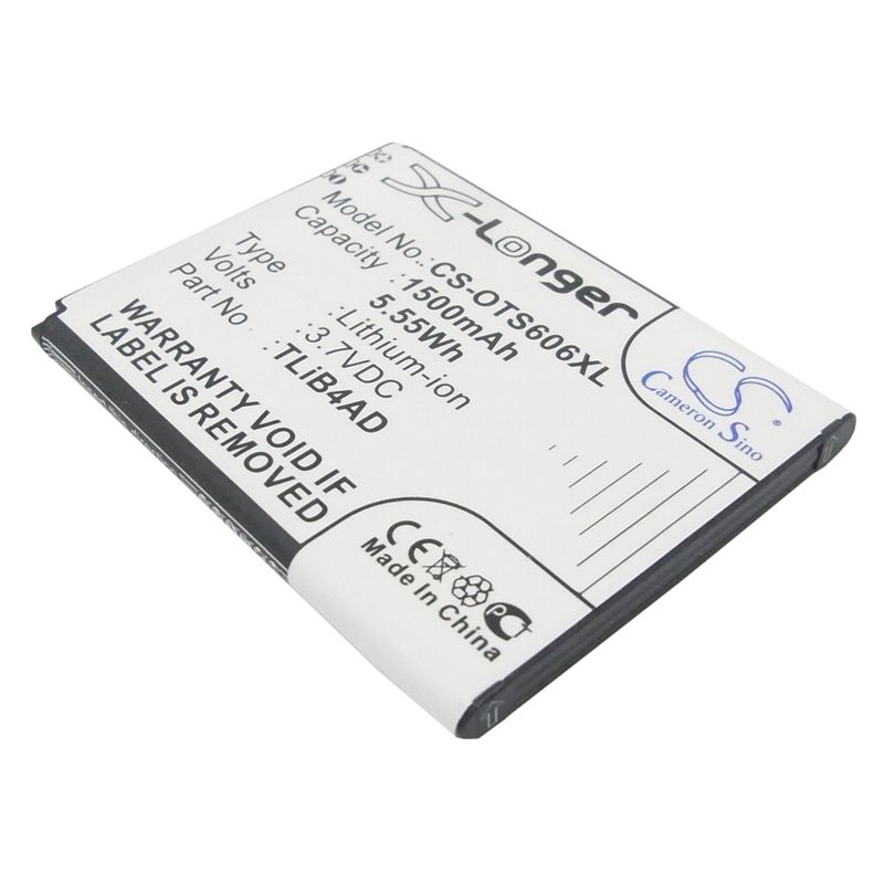 Li-ion Battery fits Alcatel, one touch view, tcl, horizon 3.7V, 1500mAh Mobile, SmartPhone Cameron Sino Technology Limited (Suspended)