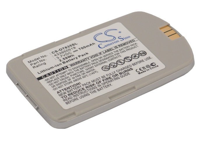Li-ion Battery fits Alcatel, Ot-825, O-t835 3.7V, 700mAh Mobile & SmartPhone Cameron Sino Technology Limited