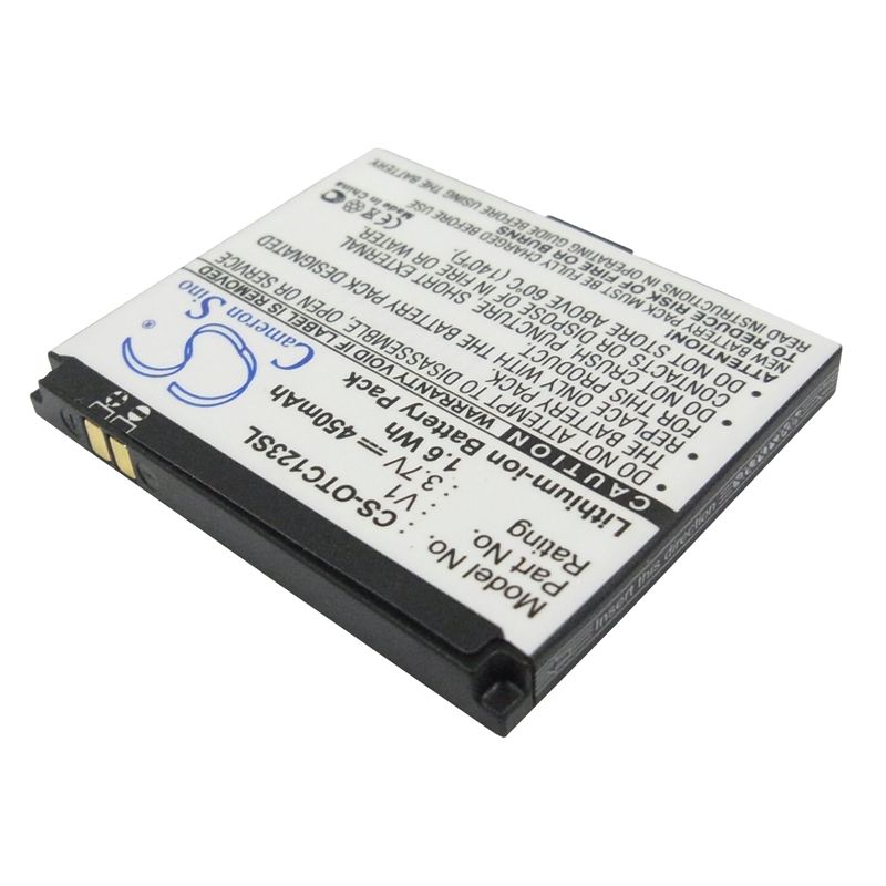 Li-ion Battery fits Alcatel, ot-c123, ot-c123a 3.7V, 450mAh Mobile & SmartPhone Cameron Sino Technology Limited