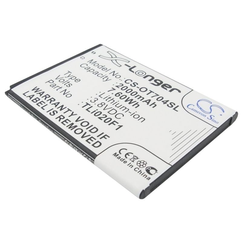 Li-ion Battery Fits Alcatel,5044, 5044d, 5044r 3.8v, 2000mah Mobile & SmartPhone Cameron Sino Technology Limited