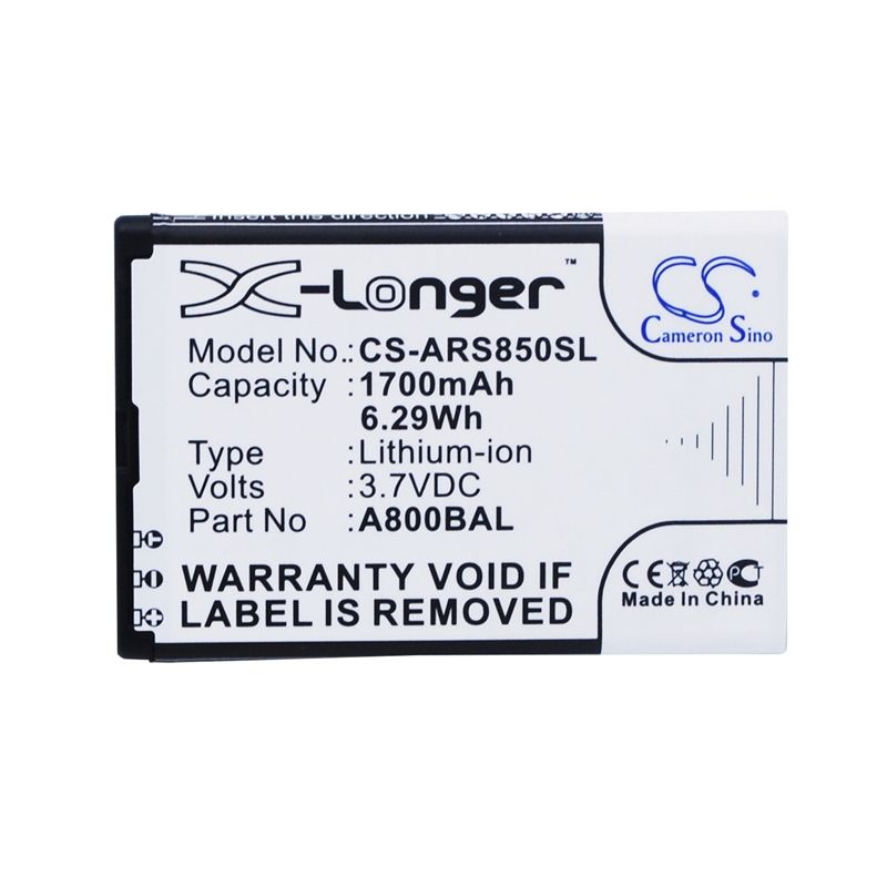 Li-ion Battery fits Aligator, a800, a800 senior, a850 3.7V, 1700mAh Mobile & SmartPhone Cameron Sino Technology Limited