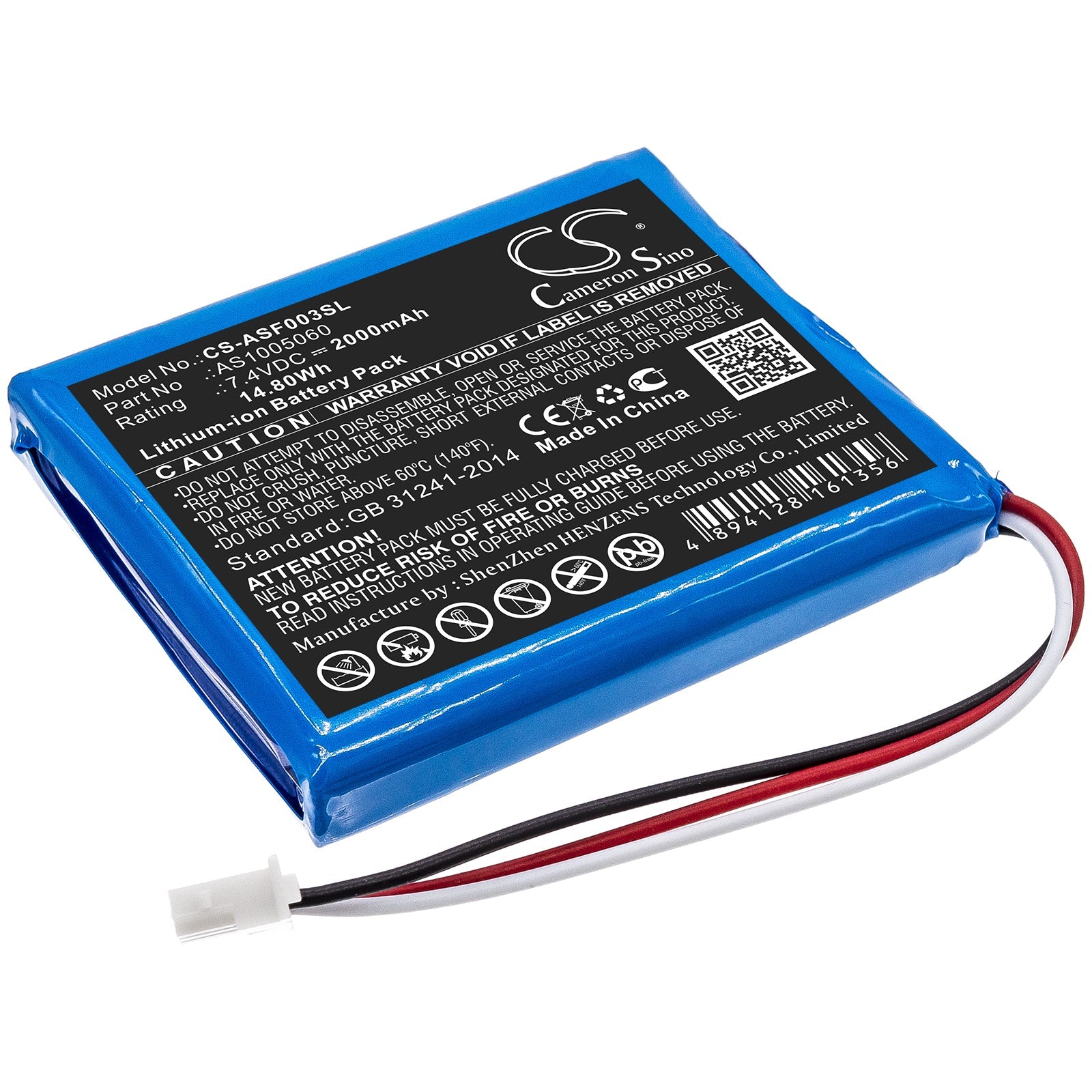 Li-ion Battery fits Alpsat, As1005060 7.4V, 2000mAh Equipment & Survey & Test Cameron Sino Technology Limited