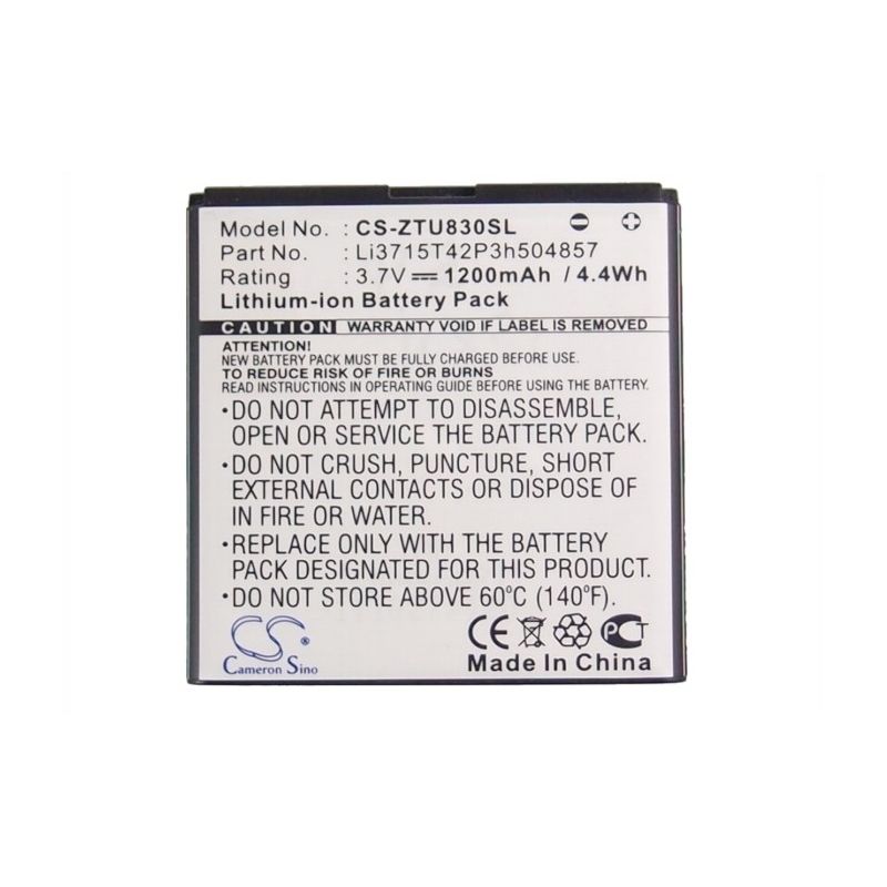 Li-ion Battery fits Amazing, a1, at&t, avail ii 3.7V, 1200mAh Mobile & SmartPhone Cameron Sino Technology Limited