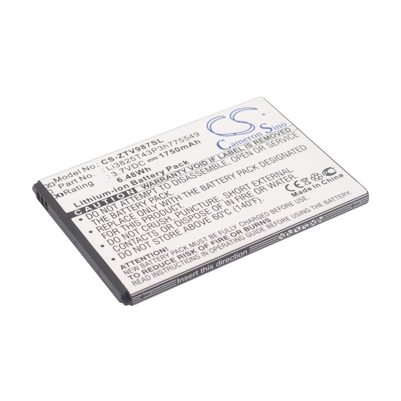 Li-ion Battery fits Amazing, a6, zte, grand x quad 3.7V, 1750mAh Communications Cameron Sino Technology Limited