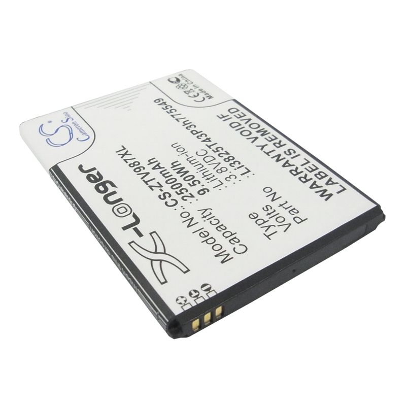 Li-ion Battery fits Amazing, a6, zte, grand x quad 3.8V, 2500mAh Mobile & SmartPhone Cameron Sino Technology Limited