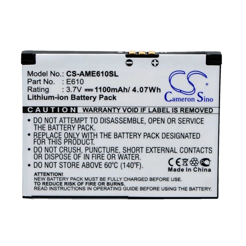 Li-ion Battery fits Amoi, E610, Orange, Spv E610 3.7V, 1100mAh Communications Cameron Sino Technology Limited (Suspended)