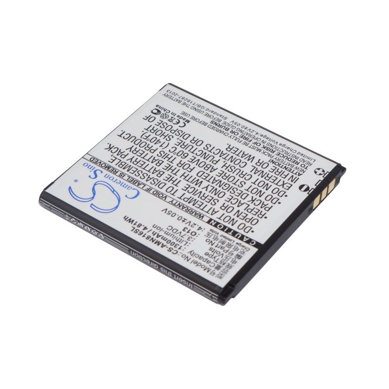 Li-ion Battery fits Amoi, n806, n807, n816 3.7V, 1300mAh Mobile & SmartPhone Cameron Sino Technology Limited