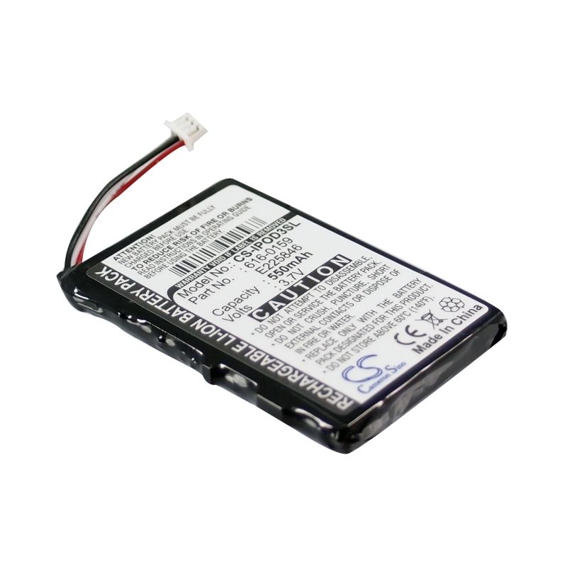 Li-ion Battery fits Apple, Ipod 10gb M8976ll/a, Ipod 15gb M9460ll/a, Ipod 20gb M9244ll/a 3.7V, 550mAh Media Player Cameron Sino Technology Limited