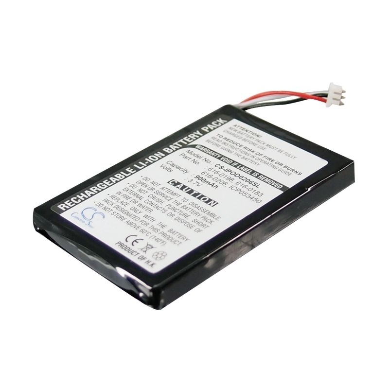 Li-ion Battery fits Apple, Ipod Photo, Ipod U2 20gb Color Display Ma127, Photo 30gb M9829 3.7V, 900mAh Media Player Cameron Sino Technology Limited