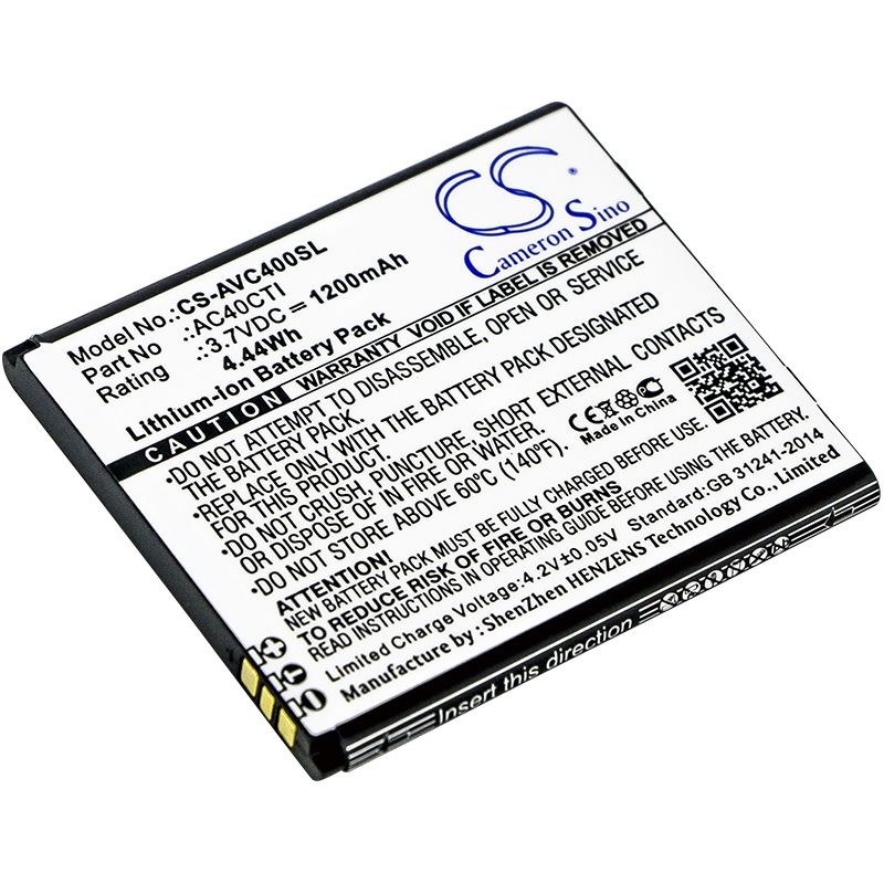 Li-ion Battery fits Archos, 40c titanium 3.7V, 1200mAh Mobile & SmartPhone Cameron Sino Technology Limited