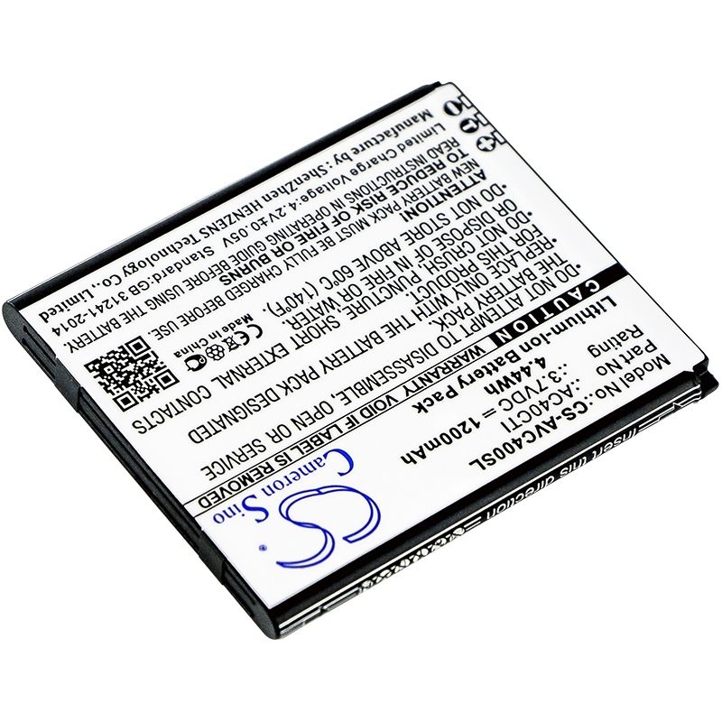 Li-ion Battery fits Archos, 40c titanium 3.7V, 1200mAh Mobile & SmartPhone Cameron Sino Technology Limited