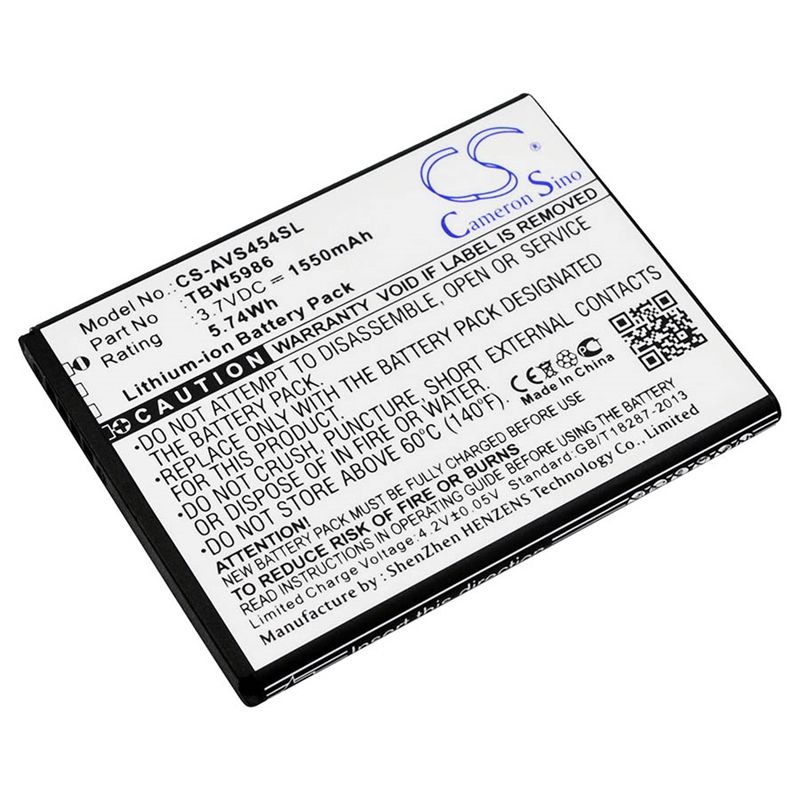 Li-ion Battery fits Archos, 45 helium 4g, 45b helium 4g, 50c neon 3.7V, 1550mAh Mobile & SmartPhone Cameron Sino Technology Limited