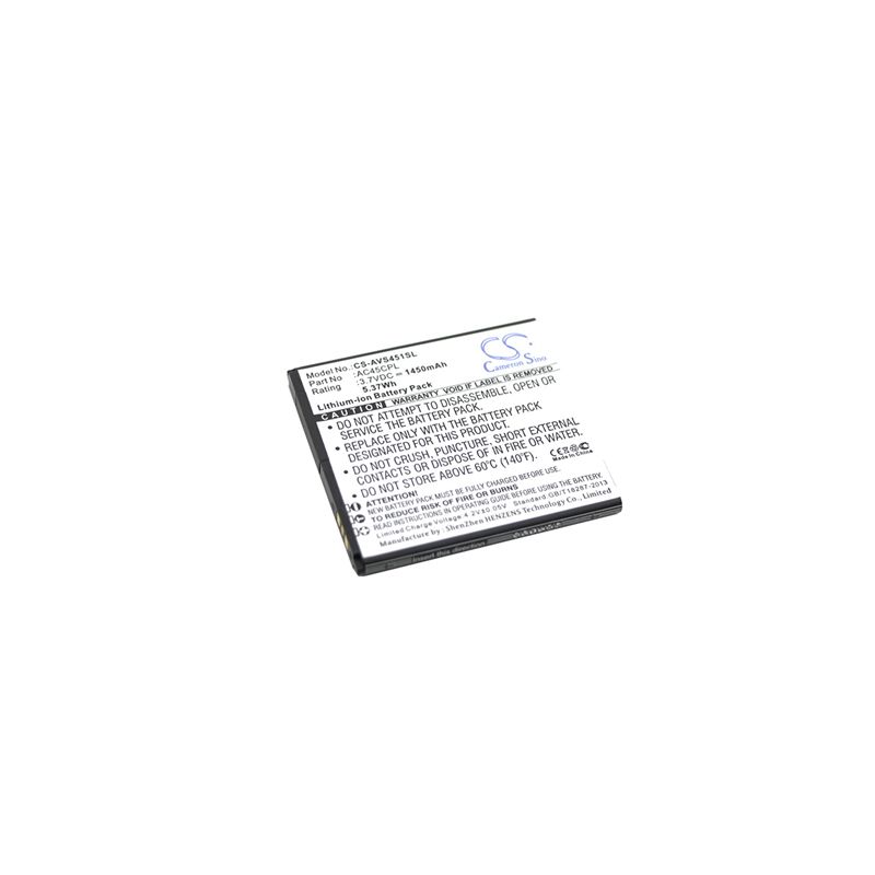 Li-ion Battery fits Archos, 45c platinum, 45c platinum 6, highscreen 3.7V, 1450mAh Mobile & SmartPhone Cameron Sino Technology Limited