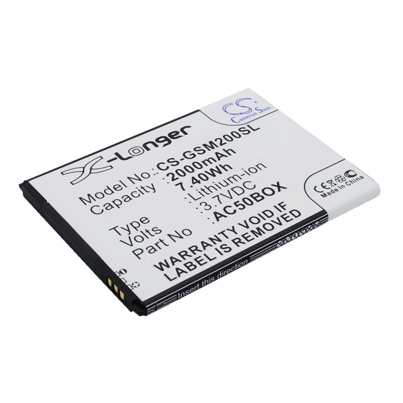 Li-ion Battery fits Archos, 50 neon, 50 neon 4g, 50 platinium 3.7V, 2000mAh Mobile & SmartPhone Cameron Sino Technology Limited