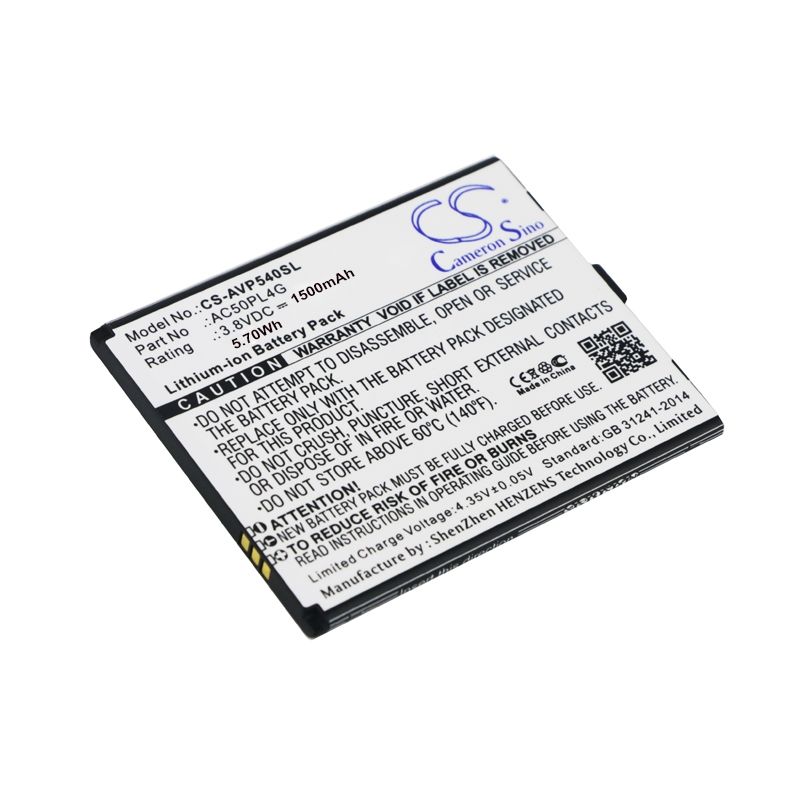 Li-ion Battery fits Archos, 50 platinum 4g, intex, cloud tread 3.8V, 1500mAh Mobile & SmartPhone Cameron Sino Technology Limited