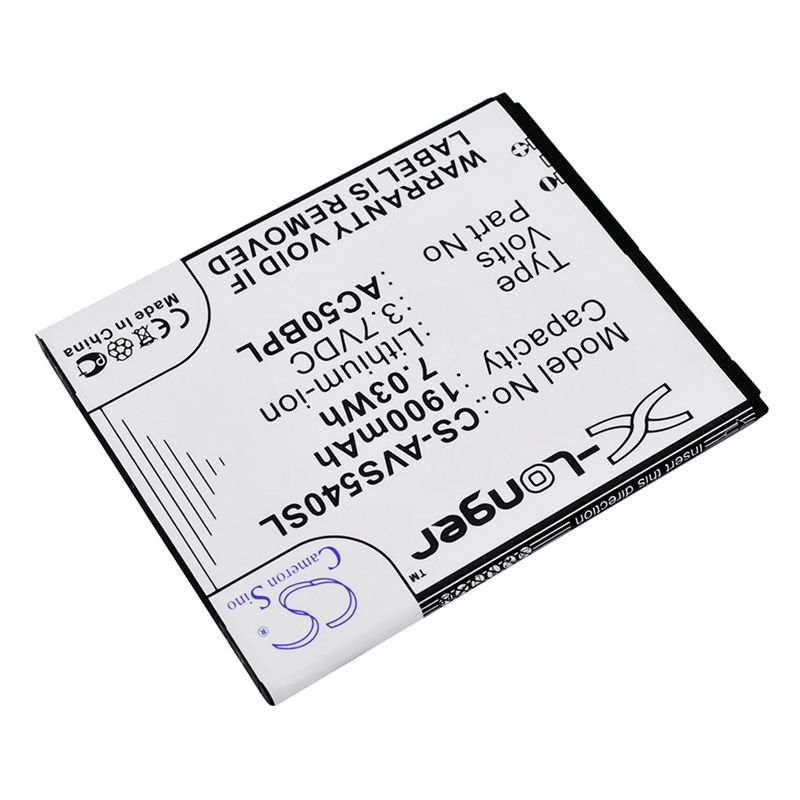 Li-ion Battery fits Archos, 50b platinum 3.7V, 1900mAh Mobile & SmartPhone Cameron Sino Technology Limited